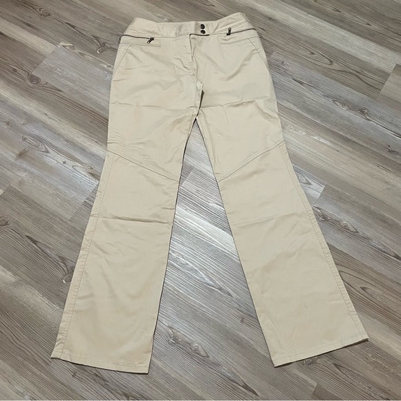 The Limited bootcut khaki pants Zippered pockets Tan Womens 4 Stretch cotton - Picture 2 of 11
